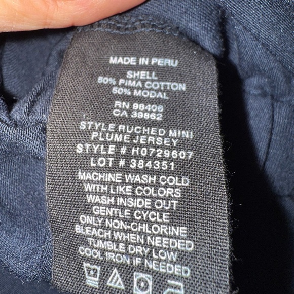 Theory Ruched Navy Plume Jersey size M - Picture 7 of 9